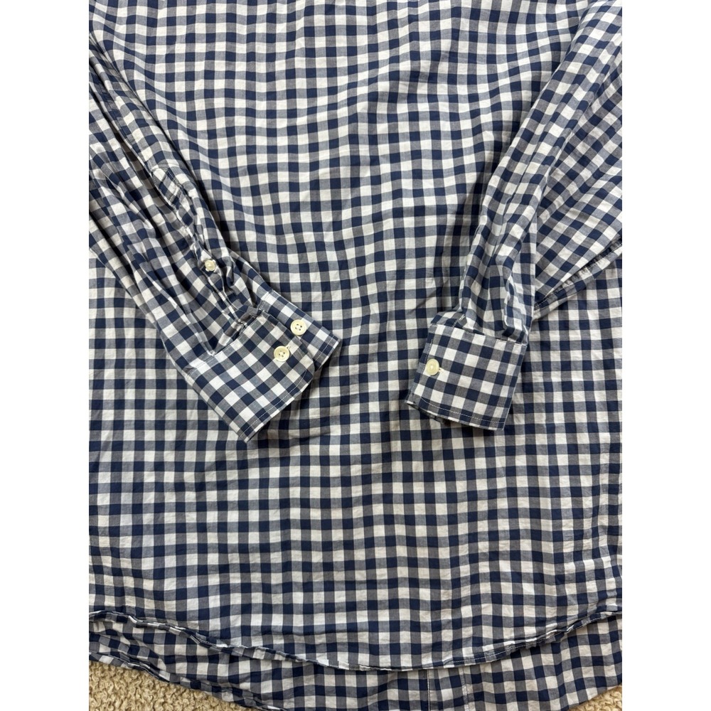 Bonobos Prominent Fit Shirt 4XL Blue White Check Long Sleeve Button Down - Picture 8 of 8